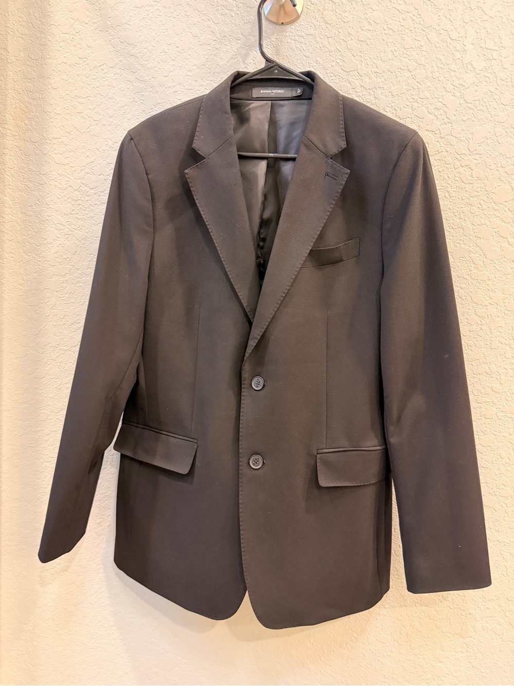 Banana Republic Men's Black Two-Button Blazer